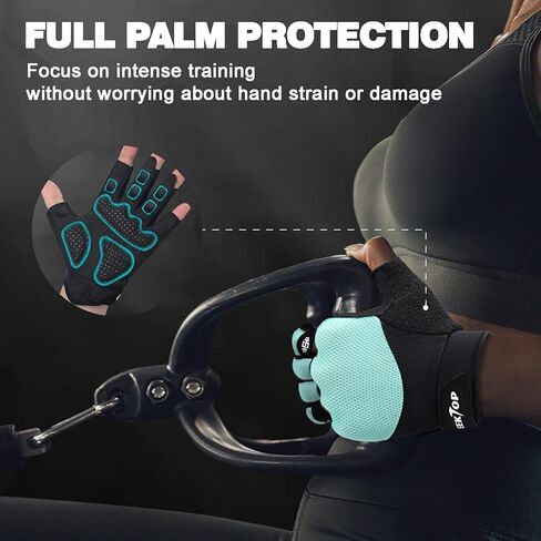 Seektop Breathable Workout Gloves for Women & Men, Thick Padded Weight Lifting Gloves, Full Palm Protection, Excellent Grip for Gym Fitness and Training, Exercise, Cycling in Saudi Arabia