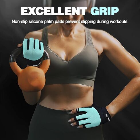 Seektop Breathable Workout Gloves for Women & Men, Thick Padded Weight Lifting Gloves, Full Palm Protection, Excellent Grip for Gym Fitness and Training, Exercise, Cycling in Saudi Arabia