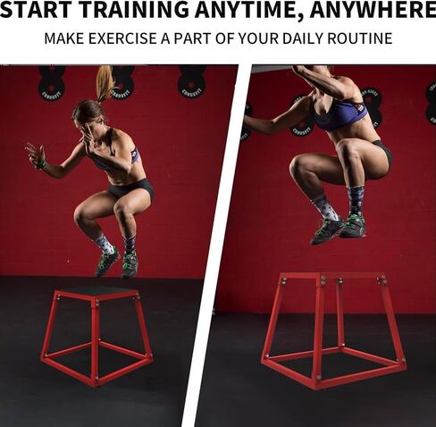 Plyometric Jumping Box, Steel Plyo Box for Exercise，Steel Plyometric Platform and JumpingBox, Anti-Slip Fitness Exercise Step Up Box for Home Gym Training, Conditioning Strength Training in Saudi Arabia
