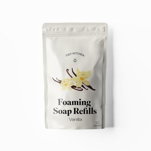 Foaming Hand Soap Refills Tablets – 10 Count | Moisturizing Hand Soap Foam Refill for Kitchen and Bathroom | Easy to Use, Soft & Fluffy Foam, Hand Wash Refill for Dispensers (Vanilla) in Saudi Arabia