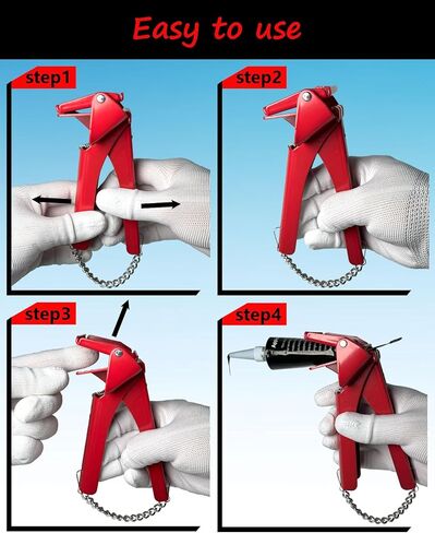 RTV Tube Squeezer Tool ، قبضة الأنبوب لمسربات Silicone RTV. أداة Silicone Squeezer 2.5 "موزع الحجم الصناعي. تقليل النفايات ، تخفيف التعب باليد ، وتحسين كفاءة الضغط. in Kuwait