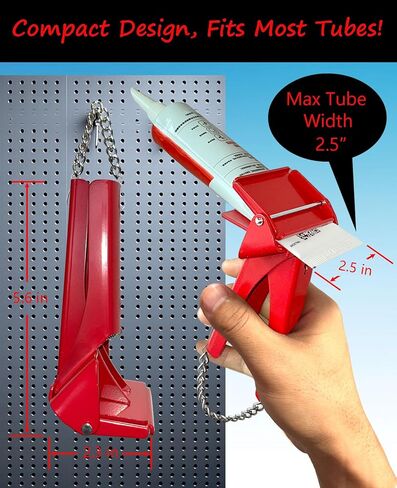 RTV Tube Squeezer Tool ، قبضة الأنبوب لمسربات Silicone RTV. أداة Silicone Squeezer 2.5 "موزع الحجم الصناعي. تقليل النفايات ، تخفيف التعب باليد ، وتحسين كفاءة الضغط. in Kuwait