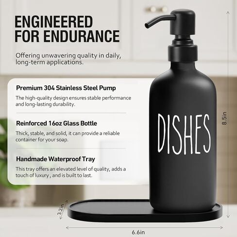 MOMEEMO Hand Soap Dispenser for Bathroom, Soap and Lotion Dispenser Set with Silver Metal Pump, Suitable for Farmhouse Bathroom Decor. (White & Silver) in Saudi Arabia