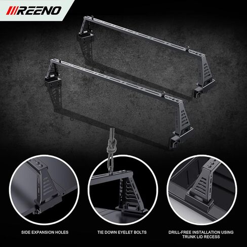 Overland Bed Bar for Mid-Size Trucks/Compatible with Partial Tri-Fold Dover, Soft Cover/No Drilling in Kuwait