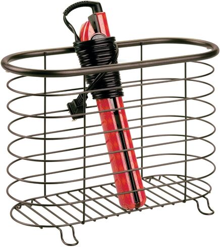 MDESIGN Steel Magazine Holder Storage Organizer Bin - للحمام ، غرفة المعيشة ، منظمة المكتب المنزلي - يحمل الأوراق والكتب والملفات والمجلدات - مجموعة Omni - Satin in Saudi Arabia