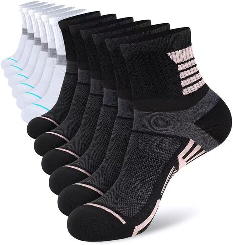12 Pairs Womens Ankle Socks Lightweight Breathable Casual Mini Crew Quarter Socks For Women in Saudi Arabia