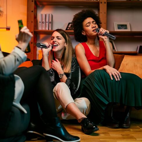 TONOR Wireless Microphones, Metal Dual Professional UHF Cordless Dynamic Mic Handheld Microphone System for Home Karaoke, Meeting, Party, Church, DJ, Wedding, Home KTV Set, 200ft, TW-820 Silver in Saudi Arabia
