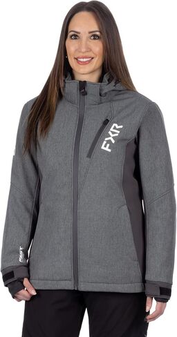 FXR Women's Vertical Pro Insulated Softshell Jacket 2025 (Grey Heather/Asphalt - 3X-Large) in Saudi Arabia