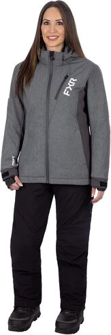 FXR Women's Vertical Pro Insulated Softshell Jacket 2025 (Grey Heather/Asphalt - 3X-Large) in Saudi Arabia