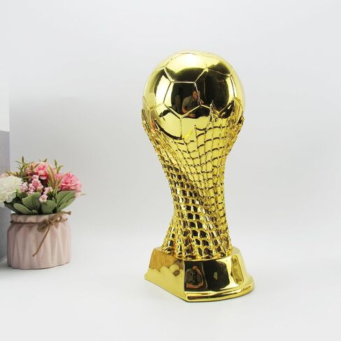 Resin Football Trophy Models, Fan Collectibles, Champions, Gold Medals MVP、 Most Valuable Player Trophy, Gift Award, Birthday Gift, Christmas Gift (9.5 inch) in Saudi Arabia