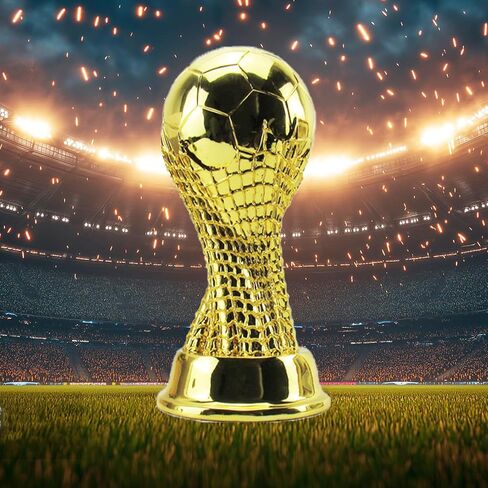 Resin Football Trophy Models, Fan Collectibles, Champions, Gold Medals MVP、 Most Valuable Player Trophy, Gift Award, Birthday Gift, Christmas Gift (9.5 inch) in Saudi Arabia