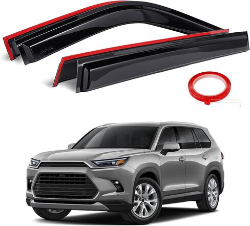 AUXKO Rain Guards for Tacoma Double Cab 2024 2025, 5 Seat Tacoma Vent Visor Accessories - Rain Guard Window Visors for Car Window, Tape-On Side Window Wind Deflectors & Visors with 3M Tape Smoke in Saudi Arabia