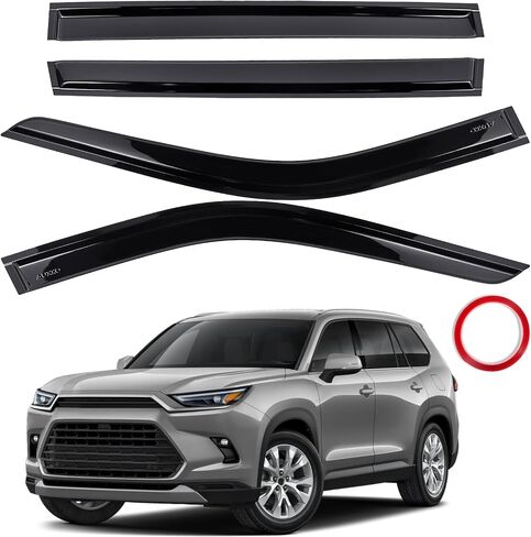 AUXKO Rain Guards for Tacoma Double Cab 2024 2025, 5 Seat Tacoma Vent Visor Accessories - Rain Guard Window Visors for Car Window, Tape-On Side Window Wind Deflectors & Visors with 3M Tape Smoke in Saudi Arabia
