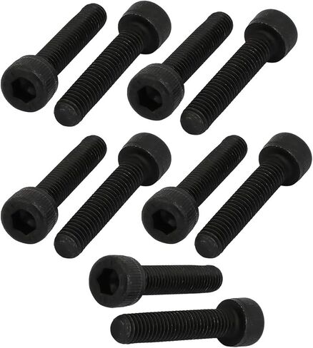 10pcs M5x25mm 12.9 Grade Hex Socket Cap Left Hand Thread Screw Bolt Black in Saudi Arabia