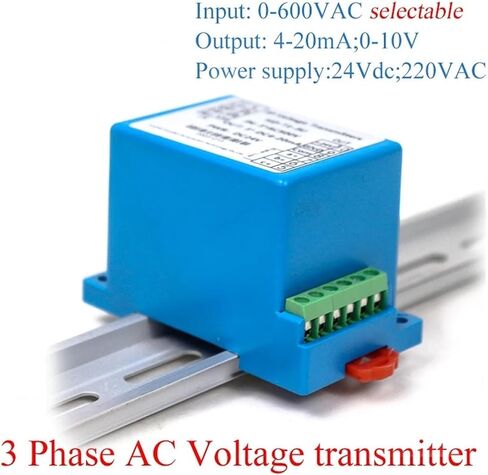 Ac 3 Phase 3 Wires Voltage Transmitter Transformer Sensor Ac 0-500V 4-20mA 0-10V(24V-0-5V-4 Wire) in Saudi Arabia