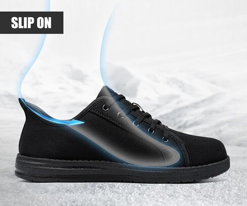 LARNMERN Steel Toe Shoes Men Hands Free Work Shoes Slip On Safety Toe Sneakers Lightweight Comfortable Walking in Saudi Arabia