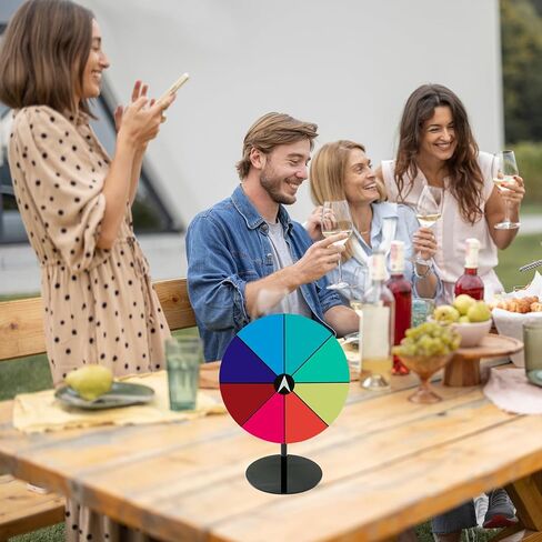 عجلة جائزة 12 بوصة غزل ، 8 فتحات الدوران مع حامل وعلامة محو جاف ، عجلة الروليت الطاولة من ثروة للتجارة ، حفل زفاف عيد ميلاد وألعاب الكرنفال in Kuwait