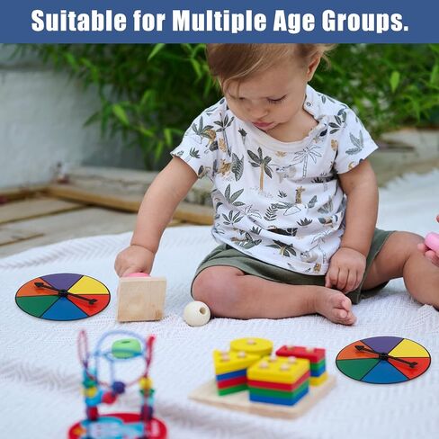 2PCS Game Spinner-Wheel for Classroom, Game Wheel-Spinner for Prize & Rainbow Color Spinners Dry Erase Probability Turn-Spinner Dry Erase for Math/Classroom/Manipulatives in Saudi Arabia