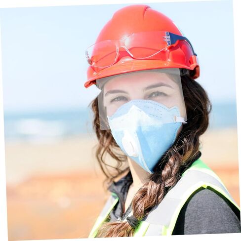 Happyyami 2pcs Sandblasting Hood Replacement Lens Protective Lens for Helmet for Outdoor Work Gardening Painting and Insulation Tasks in Saudi Arabia