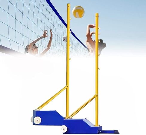 Steel Volleyball/Badminton Stand with Stable Base, Adult and Youth Volleyball/Badminton Sticks with Net, Suitable for Indoor and Outdoor Use in Saudi Arabia