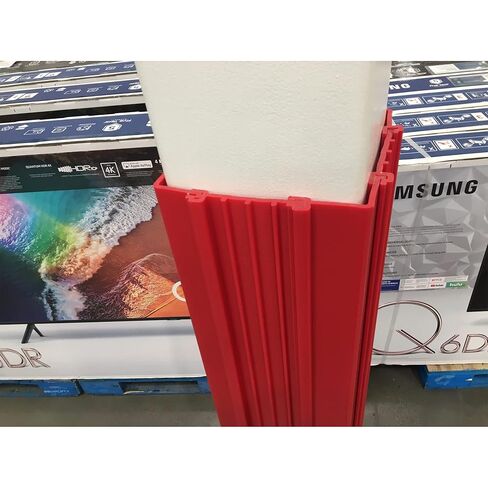 واقي العمود 11 "× 11" × 60 "البولي إيثيلين عالية الكثافة. غلاف العمود المربع يحمي الأعمدة الرأسية ودعم الحزم من عربات البقالة والشوكة الشوكية in Kuwait