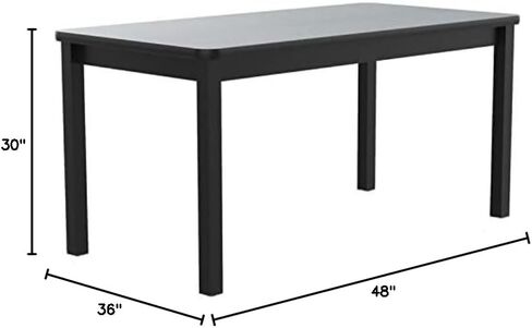 PEMBERLY ROW 30 "W x 48" DATEMORARY METAL LAB TABLE في الجرانيت الأسود in Kuwait