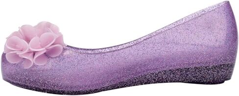 mini melissa Ultragirl Springtime Ballet Flats for Kids, Glitter Pink, 13 in Kuwait