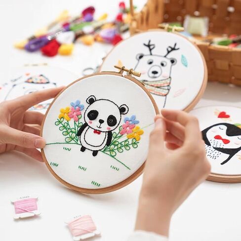 12 PCS Embroidery Fabric, Pre-Cut White Natural Cotton Embroidery Cloth Fabric, 6 Different Sizes 5.9 to 13.8inch, Embroidery Cloth Squares for Embroidery Garment Craft in Saudi Arabia