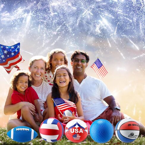 6 PCS كرة رياضية متعددة مجموعة كرة القدم الرسمية وكرة السلة وكرة القدم والكرة الطائرة وكرة الملعب والبيسبول مع مضخة حقيبة معدات للهدية الرياضية البالغة في سن المراهقة العودة إلى المدرسة in Kuwait