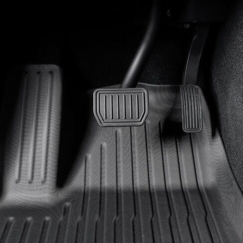 LUCKEASY 4PCS Rear & Front Trunk Mat& Backrest Mat& Trunk Lower Mat for 2025 Tesla Model Y Juniper New 5 Seat Floor Liners Cargo Liner Backrest Liner Waterproof All-Weather Accessories TPE Black in Saudi Arabia