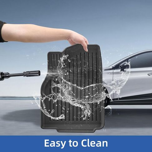 LUCKEASY 4PCS Rear & Front Trunk Mat& Backrest Mat& Trunk Lower Mat for 2025 Tesla Model Y Juniper New 5 Seat Floor Liners Cargo Liner Backrest Liner Waterproof All-Weather Accessories TPE Black in Saudi Arabia