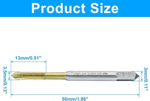 2 PCS M4 X 0.7 TOLLING THELD FILD POINT ، الفولاذ عالي السرعة H2 التسامح 3 المزامير دوامة المدببة الصنبور التيتانيوم المسمى المسمار المسمار المسمار المسمار in Kuwait