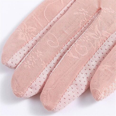 Ice Silk Gloves Women's Thin Breathable Lace Driving Riding Elastic Touch Screen Spring and Autumn(D) in Saudi Arabia