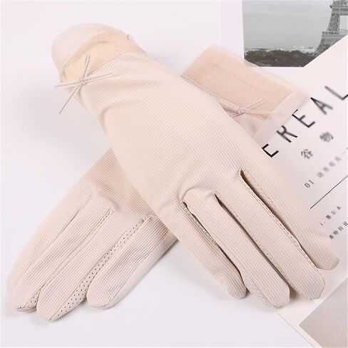 Riding A Tram and Driving Sunshade Finger-Pointing Gloves Women's Thin Elastic Ice Silk in Saudi Arabia
