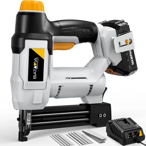 BATAVIA Brad Nailer, 2 in 1 Electric Nail Gun and Staple Gun for Home Upholstery Carpentry and Woodworking Projects, Including 200pcs 5/8'' 18 Gauge Brad Nails and 336pcs 3/8" T50 Staples, BTC0060 in Saudi Arabia