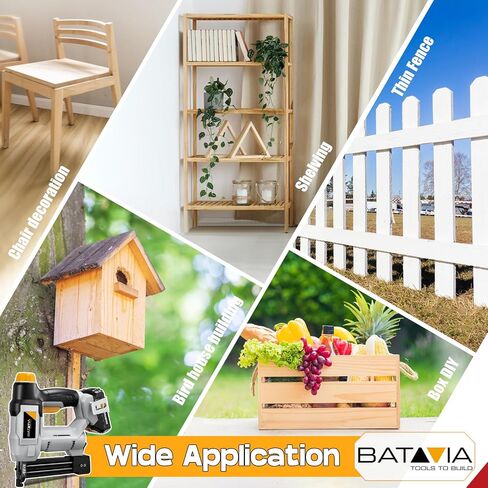 BATAVIA Brad Nailer, 2 in 1 Electric Nail Gun and Staple Gun for Home Upholstery Carpentry and Woodworking Projects, Including 200pcs 5/8'' 18 Gauge Brad Nails and 336pcs 3/8" T50 Staples, BTC0060 in Saudi Arabia