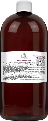 cocojojo Coco Glucoside Natural Surfactant - Surfactants for Soap Making DIY Shower Gel, Skin Care, Body and Face Wash, Plant Derived, Natural - 32 Oz in Saudi Arabia
