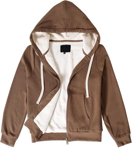 Design by Olivia Women's Sherpa-Lined Fleece Full-Zip Hooded Jacket in Saudi Arabia