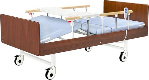 Fully Electric Hospital Bed for Home Use with Premium Mattress and Rails and Raised Toilet Seat, Adjustable Bed, HomeCare Hospital Beds Set, 76.8" x 37.8" in Saudi Arabia