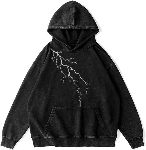 للجنسين Y2K Graphic Hoodies رجال هوديز كبير الحجم الكبير حمض غسل ملابس من النوع الثقيل. in Kuwait