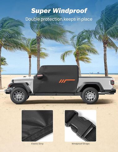 JOYTUTUS Cab Cover Compatible with Wrangler JK JL 2 Doors 2007-2025 | Waterproof All-Weather Windproof Car Cover with Zipper Access | UV Protection & Scratch Resistant Fabric | Includes Storage Bag in Saudi Arabia