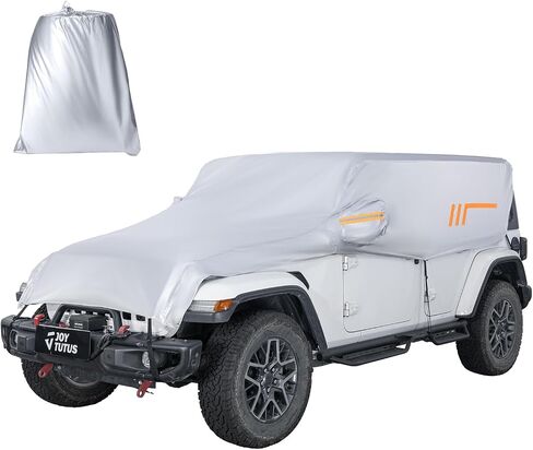 JOYTUTUS Cab Cover Compatible with Wrangler JK JL 2 Doors 2007-2025 | Waterproof All-Weather Windproof Car Cover with Zipper Access | UV Protection & Scratch Resistant Fabric | Includes Storage Bag in Saudi Arabia