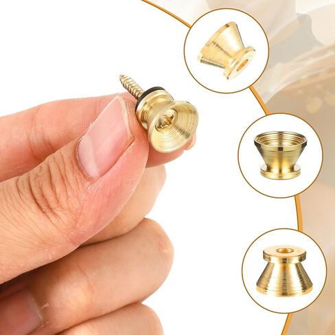BEWUDY 6 PCS غيتار حزام الأزرار دبابيس قفل ، أزرار حزام الغيتار مع مسامير التثبيت مضاد للانزلاق الأشرطة القفل أجزاء المسامير دبابيس نهاية المعادن للقيثارات القيثارة القيثارة in Saudi Arabia