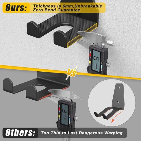 Barbell Wall Holder, Durable Olympic Barbell Hanger with Protective Pad, Space Saving Barbell Holder for Squat Rack, Home Gym and Garage, Holds Under 33mm Bar Size in Saudi Arabia