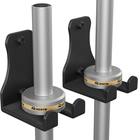 Barbell Wall Holder, Durable Olympic Barbell Hanger with Protective Pad, Space Saving Barbell Holder for Squat Rack, Home Gym and Garage, Holds Under 33mm Bar Size in Saudi Arabia