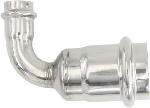 304 من الفولاذ المقاوم للصدأ ، كوع كوع 90 درجة مخفض ، مفصل مفصل رفيع أنبوب ماء جدار مزدوج تجهيزات أنابيب المشبك (القطر الداخلي 50.8 مم*40 مم) in Kuwait