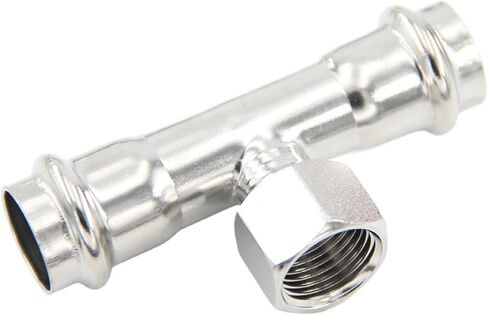 304 stainless steel clamp internal thread tee double clamp internal thread joint thin wall water pipe fittings sanitary grade 1 series(Inside diameter 16MM*G1/2) in Saudi Arabia