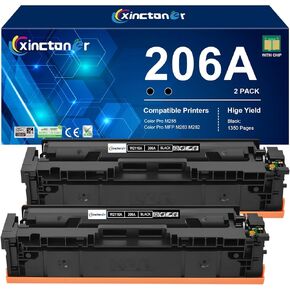 206A خرطوشة الحبر الأسود 2 استبدال حزمة HP 206A الحبر 206X W2110X W2110A العمل الحبر لـ HP Color Laser Jet Pro MFP M283FDW M283CDW M255DW MFP M283 M255 Series Printer Series in Kuwait