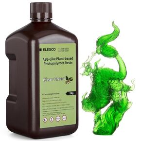 ELEGOO ABS-Like Plant-Based 3D Printer Resin with Low Odor and High Precision, 405nm UV Curing Resin for Mars Saturn Jupiter MSLA DLP LCD 3D Printing - Grey 2000g in Kuwait