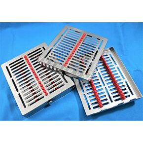 1 German Dental Autoclave Sterilization Cassette Rack Box Tray for 15 Instrument with Lock in Kuwait
